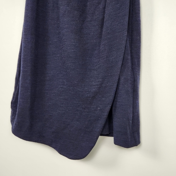 Brooks Brothers Navy Blue Wool Blend V-Neck Wrap Dress Size 10 - Picture 4 of 10